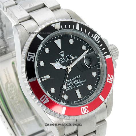 rolex red and black dial|Rolex submariner red bezel.